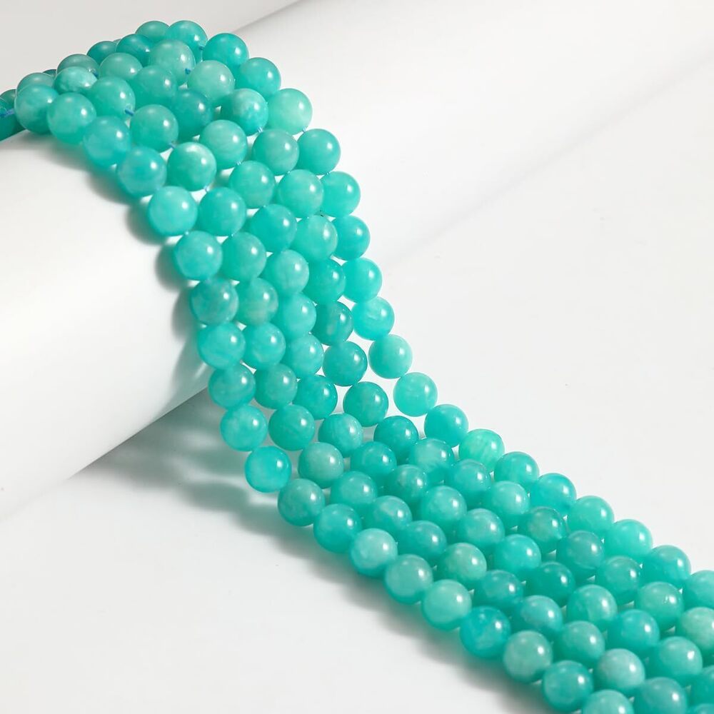 6430 60pcs 6mm Natural Amzonite Beads Gemstone Beads Round Loose Beads